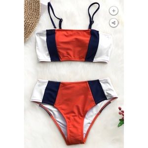 Tricolor Bandeau Bikini